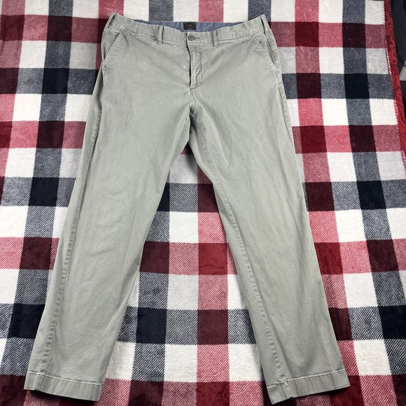 J Crew Pants Mens 38x32(30") Gray Green Chino Style 770 Straight Fit Casual - Picture 1 of 13